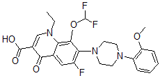 CAS 登录号：153468-00-9， 8-(二氟甲氧基)-1-乙基-6-氟-7-[4-(2-甲氧基苯基)哌嗪-1-基]-4-氧代喹啉-3-羧酸
