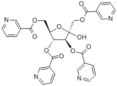 CAS#: 15351-13-0, beta-D-Fructofuranose, 1,3,4,6-Tetra-3-Pyridinecarboxylate