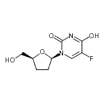 CAS 登录号：15379-30-3， 5-氟-1-[(2R,5S)-5-(羟基甲基)四氢-2-呋喃基]-2,4(1H,3H)-嘧啶二酮