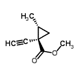 CAS 登录号：153943-61-4， 甲基(1R,2R)-1-乙炔基-2-甲基环丙烷羧酸酯