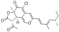 CAS#: 154037-52-2, (6aR,9R,9aR)-9-Acetyl-5-Chloro-3-[(1E,3E,5S)-3,5-Dimethylhepta-1,3-Dienyl]-6a-Methyl-9,9a-Dihydrofuro[5,4-h]Isochromene-6,8-Dione