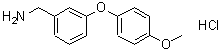 CAS 登录号：154108-33-5， 1-[3-(4-甲氧基苯氧基)苯基]甲胺盐酸盐(1:1)