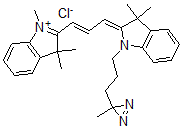 CAS#: 154644-22-1, (2Z)-3,3-Dimethyl-1-[3-(3-Methyldiazirin-3-Yl)Propyl]-2-[(E)-3-(1,3,3-Trimethylindol-1-Ium-2-Yl)Prop-2-Enylidene]Indole Chloride