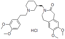 CAS 登录号：155233-34-4， 3-[[(3R)-1-[2-(3,4-二甲氧基苯基)乙基]哌啶-3-基]甲基]-7,8-二甲氧基-2,5-二氢-1H-3-苯并氮杂卓-4-酮盐酸盐