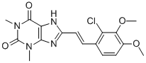 CAS#: 155271-44-6, 8-[(E)-2-(2-Chloro-3,4-Dimethoxyphenyl)Ethenyl]-1,3-Dimethyl-7H-Purine-2,6-Dione