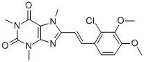 CAS#: 155271-45-7, 8-[(E)-2-(2-Chloro-3,4-Dimethoxyphenyl)Ethenyl]-1,3,7-Trimethylpurine-2,6-Dione