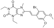 CAS#: 155271-53-7, 8-[(E)-2-(2-Bromo-4,5-Dimethoxyphenyl)Ethenyl]-1,3-Diethyl-7-Methylpurine-2,6-Dione