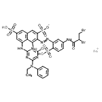 CAS 登录号：155522-14-8， 钠5-({4-氯-6-[乙基(苯基)氨基]-1,3,5-三嗪-2-基}氨基)-3-({5-[(2,3-二溴丙烷酰基)氨基]-2-磺基苯基}偶氮)-4-羟基-7-磺基-2-萘磺酸酯
