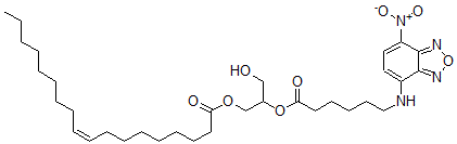 CAS 登录号：155581-64-9， [3-羟基-2-[6-[(4-硝基-2,1,3-苯并恶二唑-7-基)氨基]己酰氧基]丙基](Z)-十八碳-9-烯酸酯