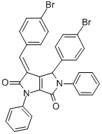 CAS 登录号：155592-97-5， (3Z)-4-(4-溴苯基)-3-[(4-溴苯基)亚甲基]-1,5-二(苯基)-4H-吡咯并[4,3-d]吡咯-2,6-二酮
