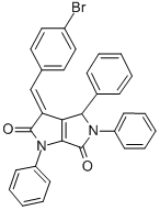 CAS 登录号：155593-00-3， (3Z)-3-[(4-溴苯基)亚甲基]-1,4,5-三(苯基)-4H-吡咯并[4,3-d]吡咯-2,6-二酮