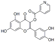 CAS 登录号：1556-70-3， 2-(3,4-二羟基苯基)-5,7-二羟基-4-氧代-4H-1-苯并吡喃-3-基烟酸酯