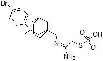 CAS 登录号：155622-15-4， 1-[[(1-氨基-2-磺基硫基乙亚基)氨基]甲基]-3-(4-溴苯基)金刚烷