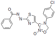 CAS 登录号：155811-89-5， N-[[4-[4-(4-氯苯基)-2-氧代-5H-1,2,4-恶二唑-2-鎓-3-基]-1,3-噻唑-2-基]亚氨基]苯甲酰胺