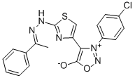 CAS 登录号：155812-27-4， 3-(4-氯苯基)-4-[2-((2Z)-2-(1-苯基乙亚基)肼基)-1,3-噻唑-4-基]恶二唑-3-鎓-5-醇