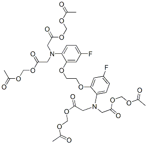 CAS 登录号：156027-00-8， N,N'-[1,2-乙烷二基二[氧基(5-氟-2,1-亚苯基)]]二[N-[2-[(乙酰氧基)甲氧基]-2-氧代乙基]-甘氨酸二[(乙酰氧基)甲基]酯