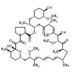 CAS 登录号：156223-31-3， (1R,8S,11S,14R,15E,17R,18R,20R,22S,23E,25E,27E,29S,31S,34R)-1,17-二羟基-11-{(2R)-1-[(1S,3R,4R)-4-羟基-3-甲氧基环己基]-2-丙基}-18,29-二甲氧基-14,16,20,22,28,34-六甲基-10,35-二氧杂-4-氮杂三环[29.3.1.0<sup>4,8</sup>]三十五碳-15,23,25,27-四烯-2,3,9,13,19-五酮