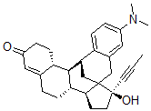 CAS#: 156383-09-4, 4'-(Dimethylamino)-17-Hydroxy-17-(1-Propynyl)Benzo(12,12a)-11,18-Cyclo-12a,12b-Dihomo-Estr-4-En-3-One