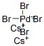 CAS 登录号：15654-54-3， 二铯四溴钯酸盐