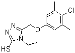CAS#: 156867-74-2, 5-[(4-Chloro-3,5-Dimethylphenoxy)Methyl]-4-Ethyl-4H-1,2,4-Triazole-3-Thiol