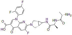 CAS#: 157182-32-6, 7-[(1S,5R)-6-[[(2S)-2-[[(2S)-2-Aminopropanoyl]Amino]Propanoyl]Amino]-3-Azabicyclo[3.1.0]Hexan-3-Yl]-1-(2,4-Difluorophenyl)-6-Fluoro-4-Oxo-1,8-Naphthyridine-3-Carboxylic Acid