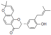 CAS#: 157414-03-4, (2S)-2-[4-Hydroxy-3-(3-Methylbut-2-Enyl)Phenyl]-8,8-Dimethyl-2,3-Dihydropyrano[2,3-f]Chromen-4-One