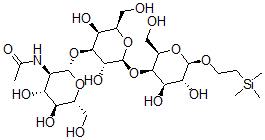 CAS#: 157553-90-7, N-[(2S,3R,4R,5S,6R)-2-[(2S,3R,4S,5S,6R)-2-[(2R,3R,4R,5R,6R)-4,5-Dihydroxy-2-(Hydroxymethyl)-6-(2-Trimethylsilylethoxy)Oxan-3-Yl]Oxy-3,5-Dihydroxy-6-(Hydroxymethyl)Oxan-4-Yl]Oxy-4,5-Dihydroxy-6-(Hydroxymethyl)Oxan-3-Yl]Acetamide
