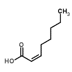 CAS 登录号：1577-96-4， (2Z)-2-辛烯酸