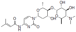CAS#: 157878-04-1, N-[1-[(2R,4R,5S,6R)-5-[(2R,3R,4S,5S,6R)-5-Dimethylamino-3,4-Dihydroxy-6-Methyloxan-2-Yl]Oxy-4-Hydroxy-6-Methyloxan-2-Yl]-2-Oxopyrimidin-4-Yl]-3-Methylbut-2-Enamide