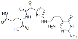 CAS 登录号：158010-68-5， N-[[5-[[3-(2,6-二氨基-1,4-二氢-4-氧代-5-嘧啶基)丙基]氨基]-2-噻吩基]羰基]-L-谷氨酸