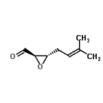 CAS 登录号：158391-38-9， (2R,3S)-3-(3-甲基-2-丁烯-1-基)-2-环氧乙烷甲醛