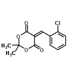 CAS 登录号：15851-88-4， 5-(2-氯苄亚基)-2,2-二甲基-1,3-二恶烷-4,6-二酮