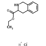 CAS 登录号：15912-56-8， 乙基1,2,3,4-四氢-3-异喹啉羧酸酯盐酸盐(1:1)