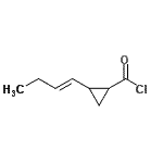 CAS 登录号：159468-64-1， 2-[(1E)-1-丁烯-1-基]环丙烷甲酰氯