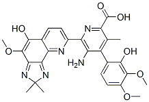CAS 登录号：15964-31-5， 5-氨基-4-(2-羟基-3,4-二甲氧基苯基)-6-(5-羟基-4-甲氧基-2,2-二甲基-2H-咪唑并[4,5-h]喹啉-8-基)-3-甲基-2-吡啶羧酸