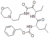 CAS 登录号：160399-35-9， N-[(2S)-4-甲基-1-[[1-(3-吗啉-4-基丙基氨基)-1,2-二氧代戊烷-3-基]氨基]-1-氧代戊烷-2-基]氨基甲酸苯甲基酯