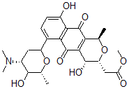 CAS#: 160523-76-2, Methyl 2-[(1R,3R,4R)-6-[(4R,6R)-4-Dimethylamino-5-Hydroxy-6-Methyloxan-2-Yl]-4,9-Dihydroxy-1-Methyl-5,10-Dioxo-3,4-Dihydro-1H-Benzo[g]Isochromen-3-Yl]Acetate