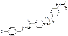 CAS#: 160857-59-0, 1-[(4-Acetamidophenyl)Sulfonylamino]-N-[(4-Chlorophenyl)Methylideneamino]-3,6-Dihydro-2H-Pyridine-4-Carboxamide