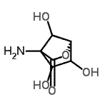 CAS 登录号：160868-85-9， (1S)-4-氨基-5,6,7-三羟基-2-氧杂双环[2.2.1]庚烷-3-酮