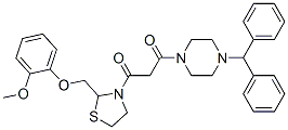 CAS#: 161364-78-9, 1-[4-[Di(Phenyl)Methyl]Piperazin-1-Yl]-3-[2-[(2-Methoxyphenoxy)Methyl]-1,3-Thiazolidin-3-Yl]Propane-1,3-Dione