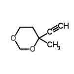 CAS 登录号：16152-26-4， 4-乙炔基-4-甲基-1,3-二恶烷