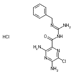 CAS#: 161804-20-2, 3,5-Diamino-N-[(E)-Amino(Benzylamino)Methylene]-6-Chloro-2-Pyrazinecarboxamide Hydrochloride (1:1)