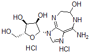 CAS 登录号：161975-91-3， (2R,3R,4S,5R)-2-(8-氨基-6-羟基-6,7-二氢-5H-咪唑并[5,4-e][1,4]二氮杂卓-3-基)-5-(羟基甲基)四氢呋喃-3,4-二醇二盐酸盐