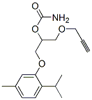 CAS 登录号：16222-49-4， 1-(2-丙炔基氧基)-3-(2-异丙基-5-甲基苯氧基)-2-丙醇氨基甲酸酯