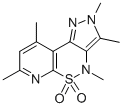 CAS#: 162255-91-6, 2,4-Dihydro-2,3,4,7,9-Pentamethyl-Pyrazolo(4,3-c)Pyrido(3,2-e)(1,2)Thiazine 5,5-Dioxide