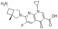 CAS 登录号：162301-05-5， 7-[(1R,5S,6S)-6-氨基-1-甲基-3-氮杂双环[3.2.0]庚烷-3-基]-1-环丙基-6-氟-4-氧代-1,8-萘啶-3-羧酸