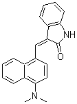 CAS 登录号：163655-37-6， (3Z)-3-{[4-(二甲基氨基)-1-萘基]亚甲基}-1,3-二氢-2H-吲哚-2-酮