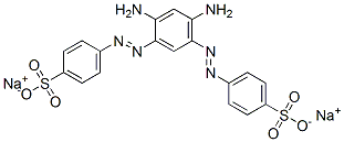 CAS 登录号：16386-21-3， 二钠4,4'-[(4,6-二氨基-1,3-亚苯基)二(偶氮)]二[苯磺酸盐]