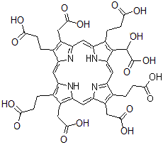 CAS#: 163894-01-7, 3,3',3'',3'''-{8-[Carboxy(Hydroxy)Methyl]-3,13,17-Tris(Carboxymethyl)-2,7,12,18-Porphyrintetrayl}Tetrapropanoic Acid