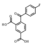 CAS#: 1645-24-5, 4-(4-Fluorobenzoyl)Isophthalic Acid